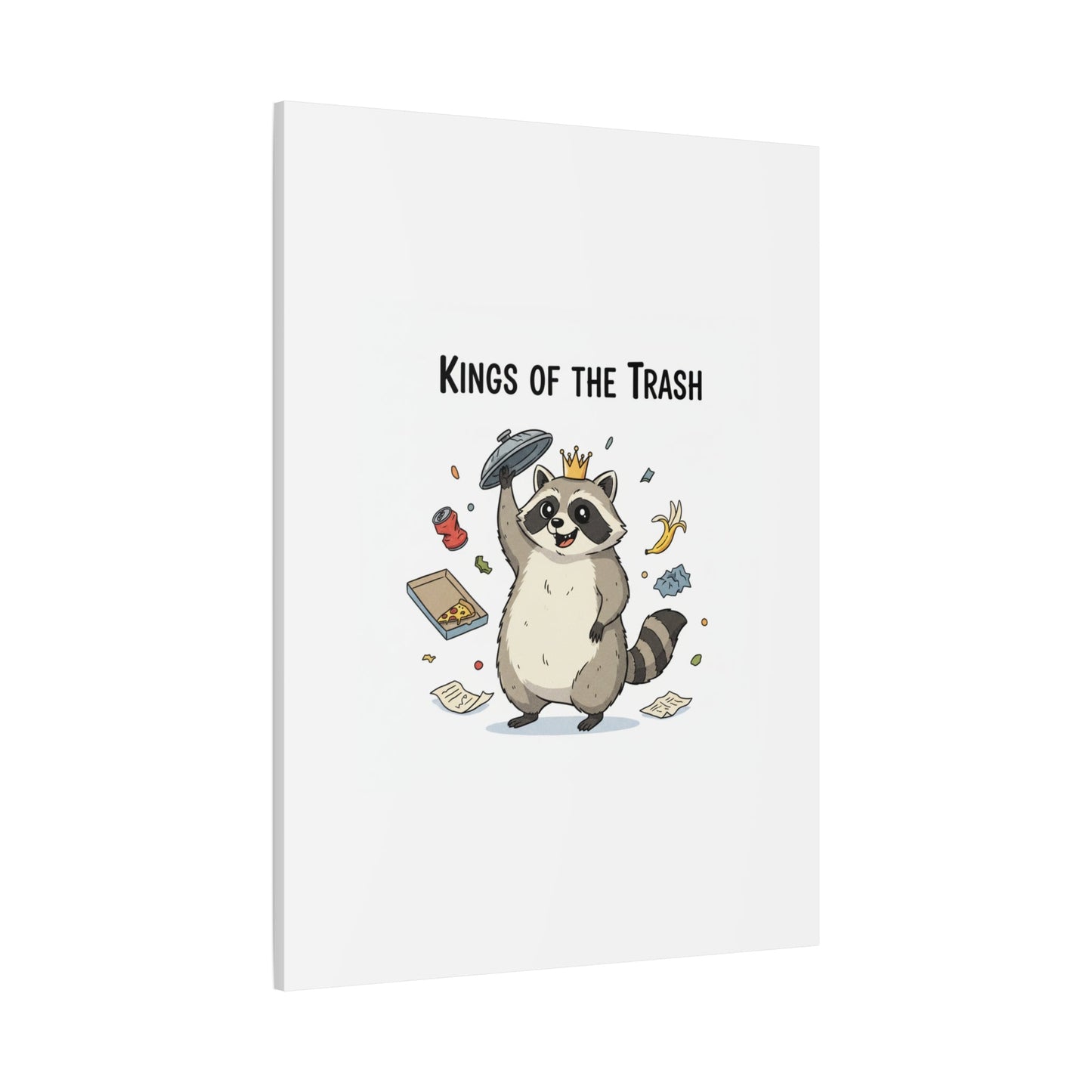Kings of the Trash Canvas, Raccoon Doodle | Trash Panda, Goofy Critter Art
