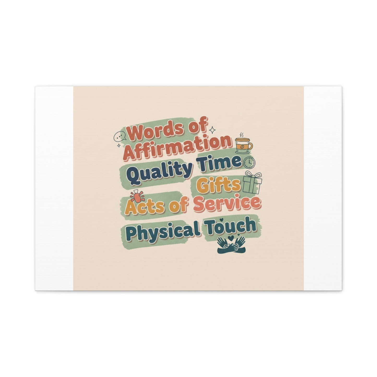 Love Languages List Matte Canvas Wall Art | love language meme, relationship humor