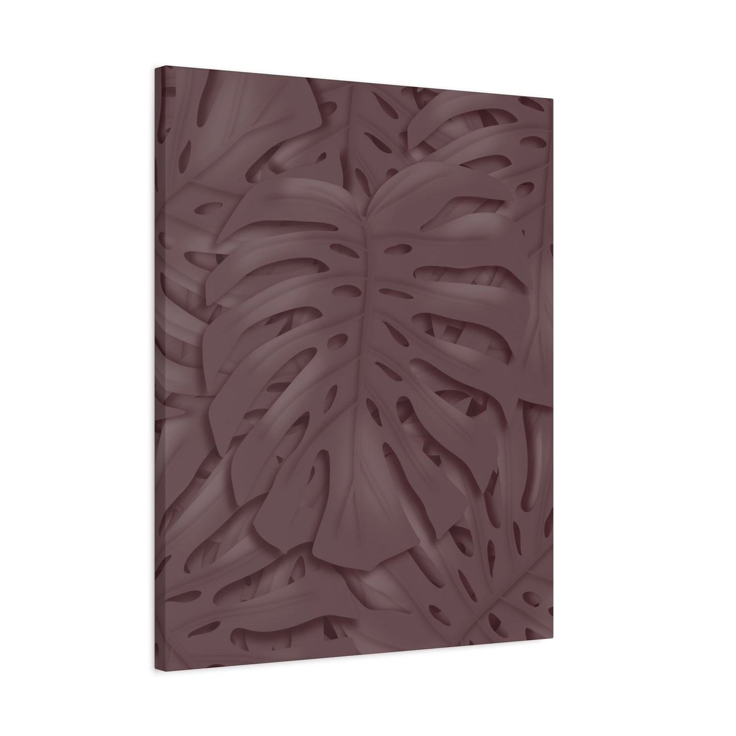 Merlot Monstera Canvas Print – Botanical Wall Art