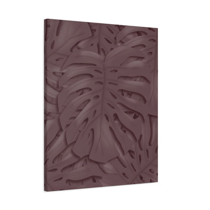 Merlot Monstera Canvas Print – Botanical Wall Art