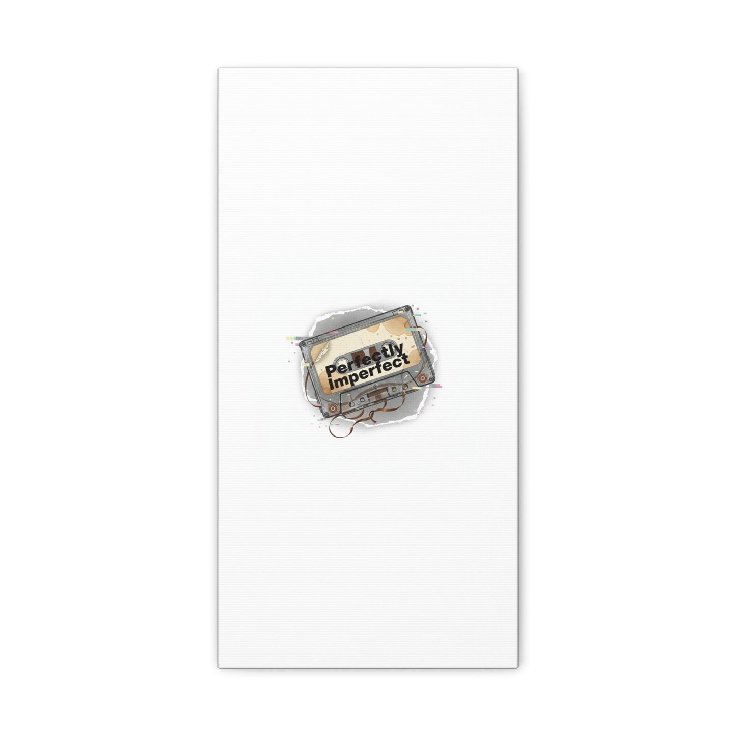 Perfectly Imperfect Cassette, Canvas Print | Analog Error, glitch art static