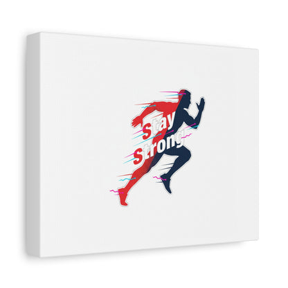Stay Strong Runner Canvas | Fitness Motivation, Gym Wall Art