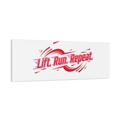 Lift Run Repeat Canvas | Fitness Wall Art, Gym Motivation