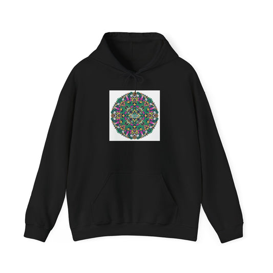 Psychedelic Botanical Mandala Hoodie | Festival Art Sweatshirt