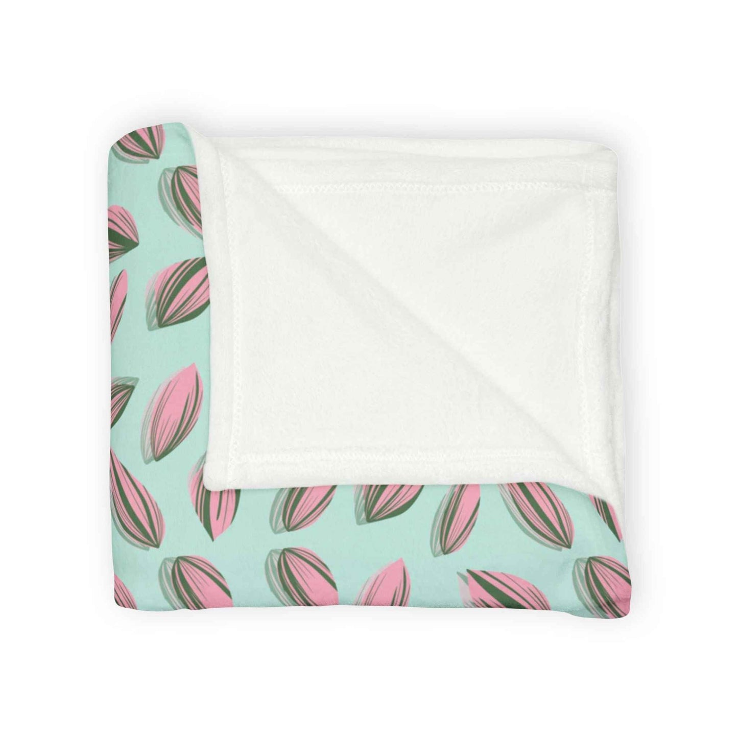 Tradescantia Nanouk Pattern Cozy Fleece Throw Blanket