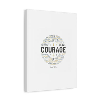 Courage Word Cloud Canvas | Fresh-Start Minimalism art print