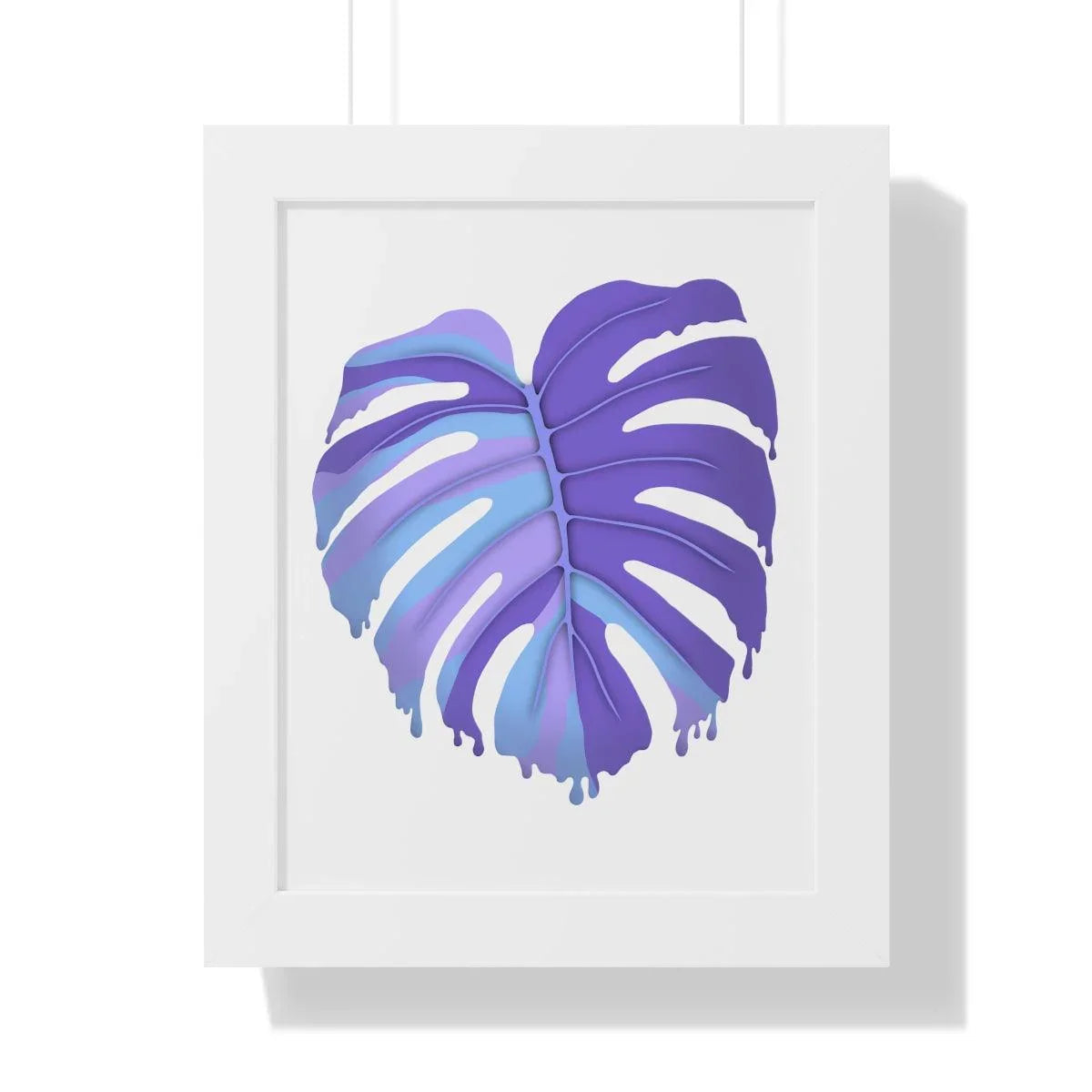 Purple Melting Monstera Framed Print – Botanical Wall Art