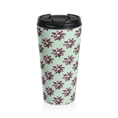 Pink Princess Philodendron Pattern 15 oz Vacuum Insulated Stainless Steel Travel Tumbler