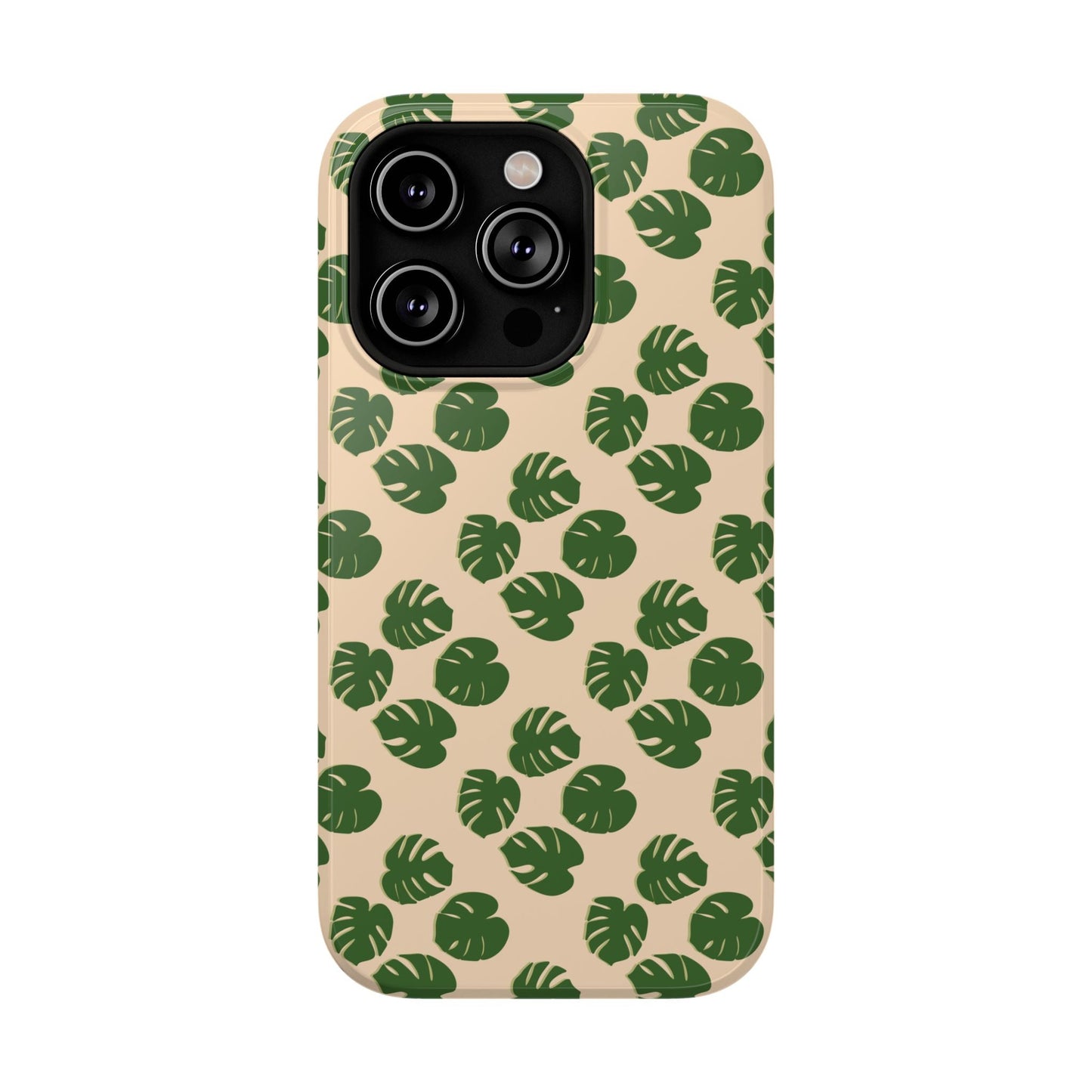 Monstera Pattern Phone Case – Dual Layer Protective Cover