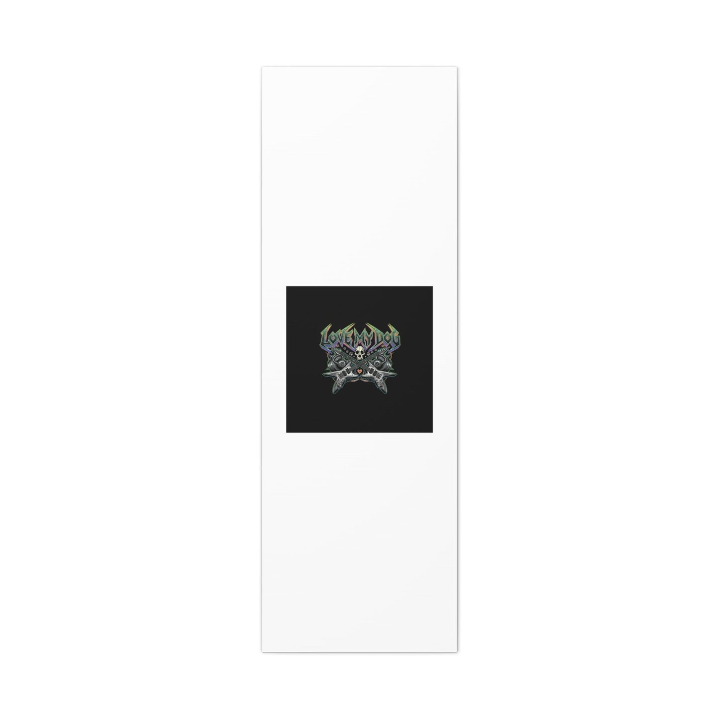Love My Dog metal font Canvas | gothic wellness quote, edgy self-care merch