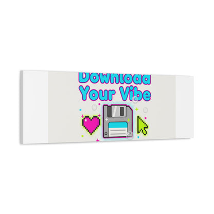 Download Your Vibe Canvas | Y2K Retro Tech, Pixel Floppy Disk Poster