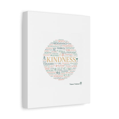 Kindness Word Cloud Canvas | Fresh Start Minimalist Wall Art