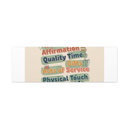 Love Languages List Matte Canvas Wall Art | love language meme, relationship humor