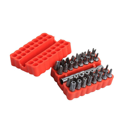 33Pcs With Magnetic Extension Bit Holder Torx Hex Star Spanner woodworking Tools Screwdriver Tamper Proof Security Bits Set