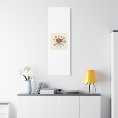 Surviving Mornings (One Sip at a Time) Canvas | Parenting Morning Humor, Coffee & Kids