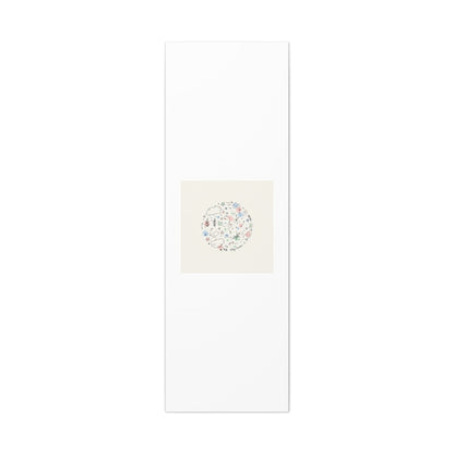 Doodle Circle Line Drawing Matte Canvas, Hand-Drawn Sketch Art