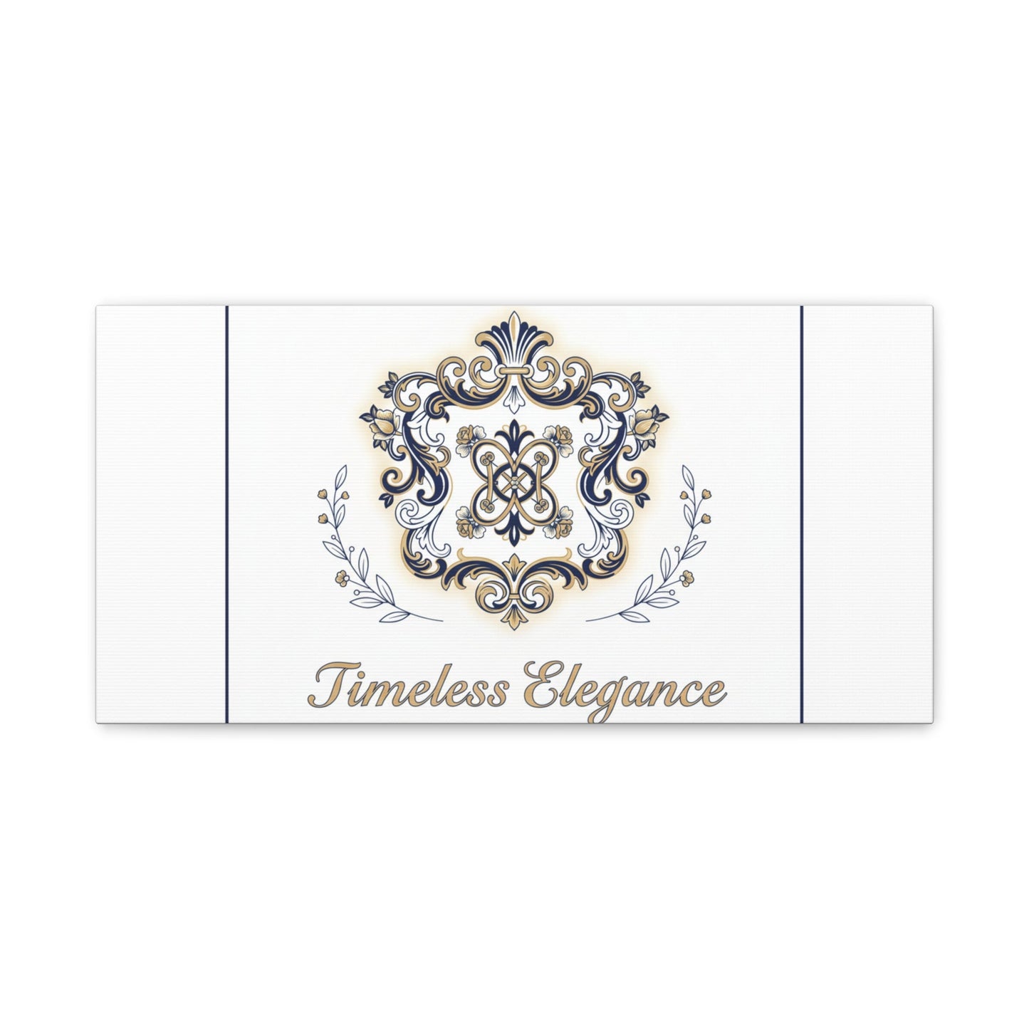 Ornate Brooch Emblem Canvas | Vintage Formalwear Accents, Baroque Print