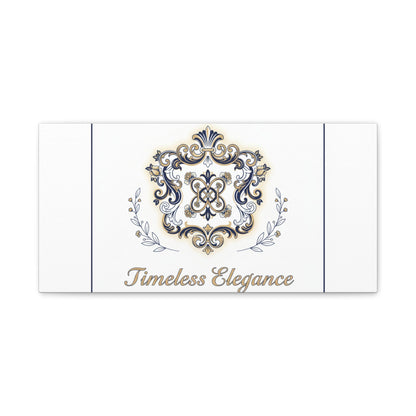 Ornate Brooch Emblem Canvas | Vintage Formalwear Accents, Baroque Print