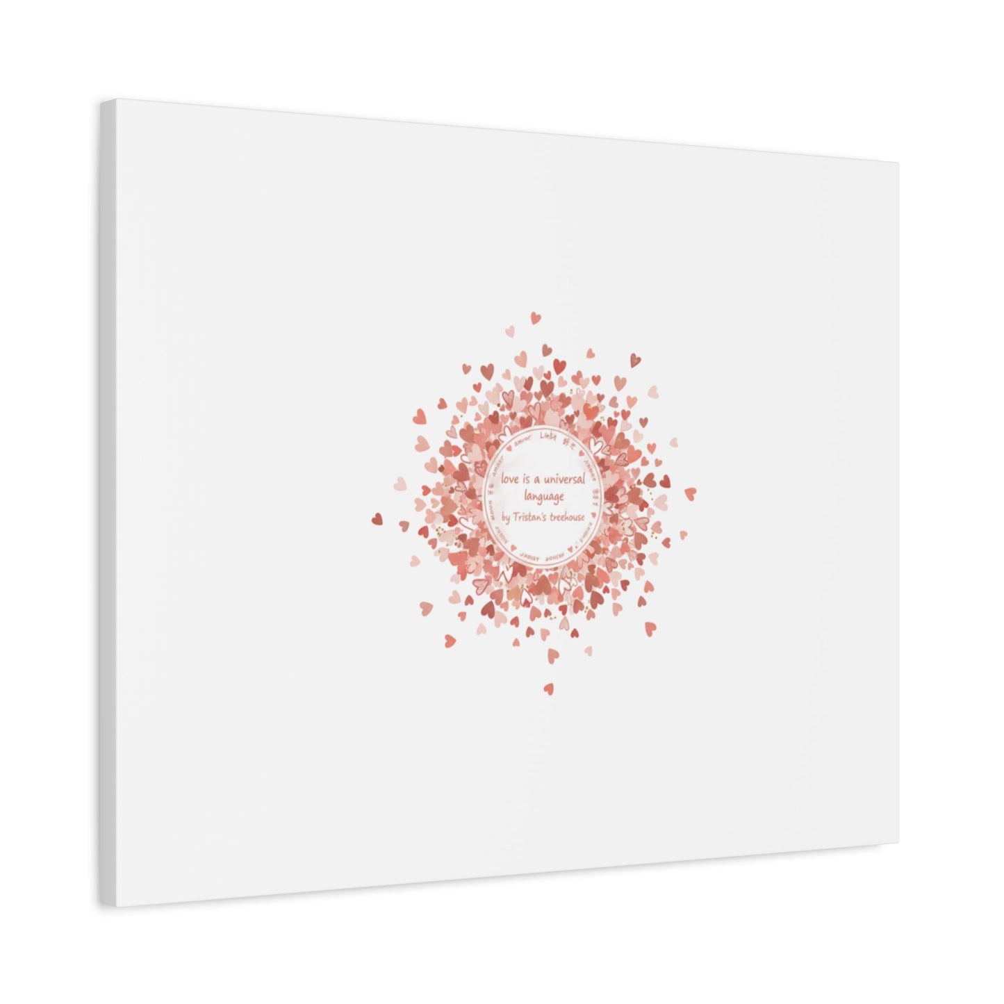 Tiny Heart Confetti Canvas | Matte Stretched Wall Art
