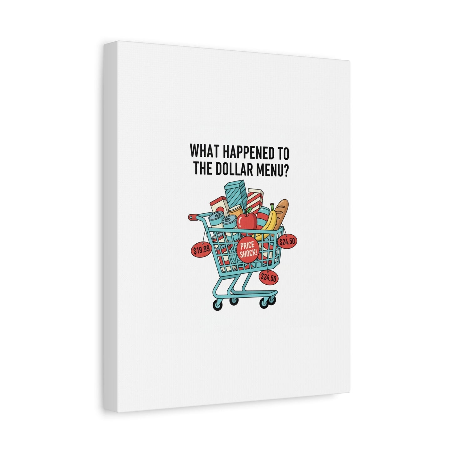 What Happened to the Dollar Menu? Canvas | Grocery Prices Meme, Price Shock Wall Art