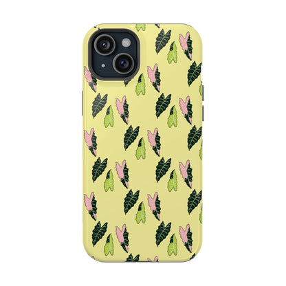 Alocasia Pattern Phone Case – Dual Layer Protective Cover
