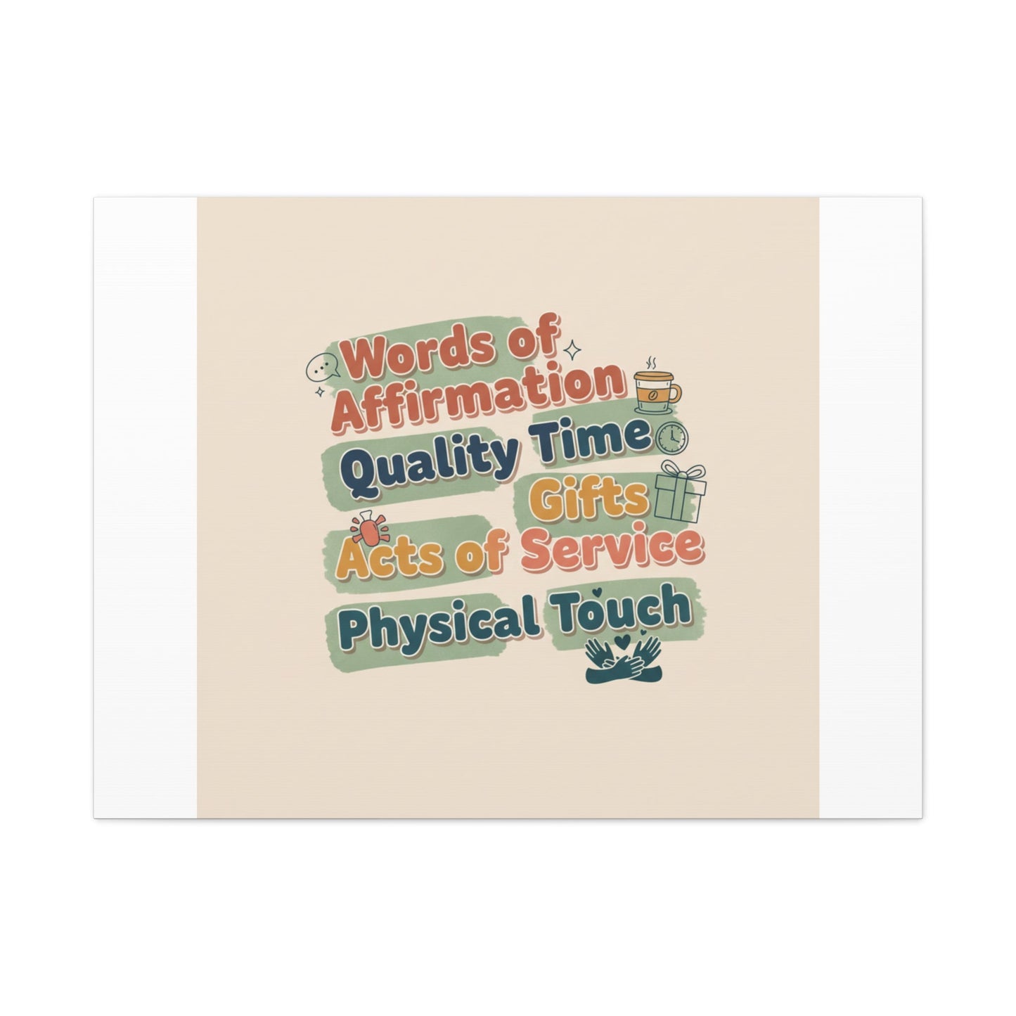 Love Languages List Matte Canvas Wall Art | love language meme, relationship humor