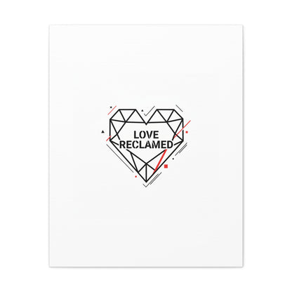 Love Reclaimed Canvas | modern heart design, minimalist love icon