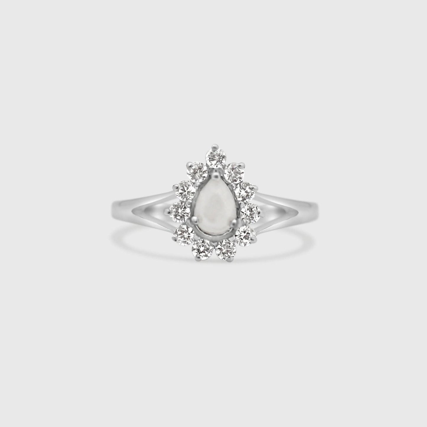 Gem Teardrop Ring