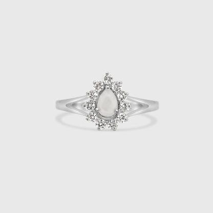 Gem Teardrop Ring