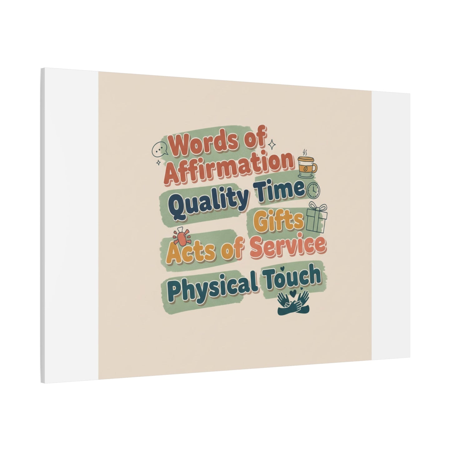 Love Languages List Matte Canvas Wall Art | love language meme, relationship humor