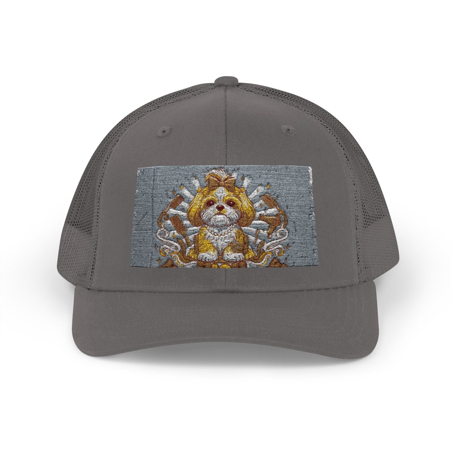 Trucker Cap — Gold Floral Mandala Patch Snapback