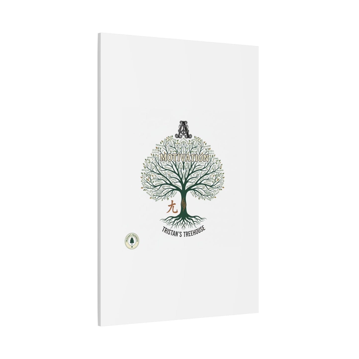 Handwritten Doodle Tree Canvas | Matte Stretched Wall Art