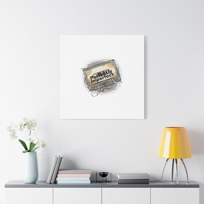 Perfectly Imperfect Cassette, Canvas Print | Analog Error, glitch art static