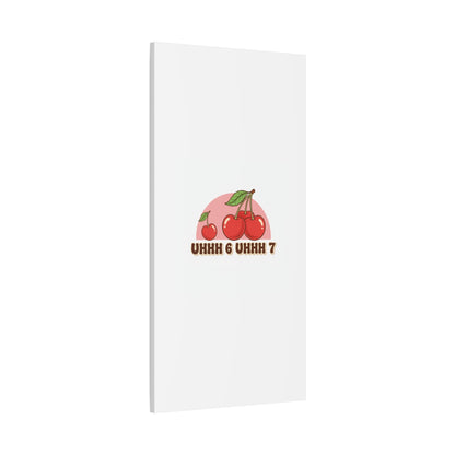 Six Severn Cherry Retro Graphic Canvas | kawaii fruit print, vintage cherry design