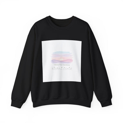 Choose Your Intentions Sweatshirt | mindful goal shirt, gentle resolution art