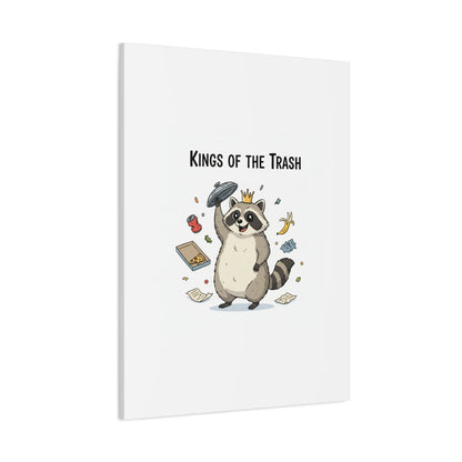 Kings of the Trash Canvas, Raccoon Doodle | Trash Panda, Goofy Critter Art
