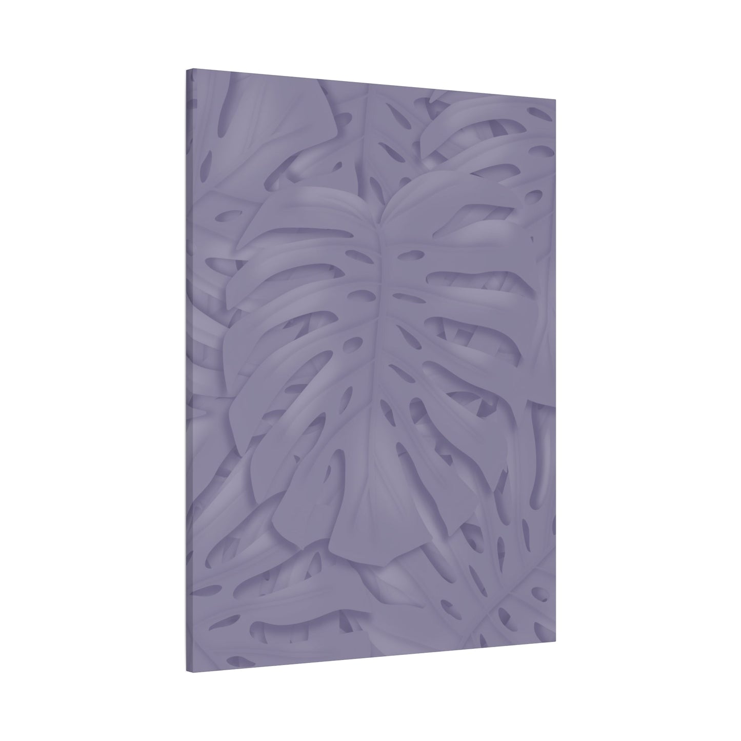 Violet Monstera Canvas Print – Botanical Wall Art