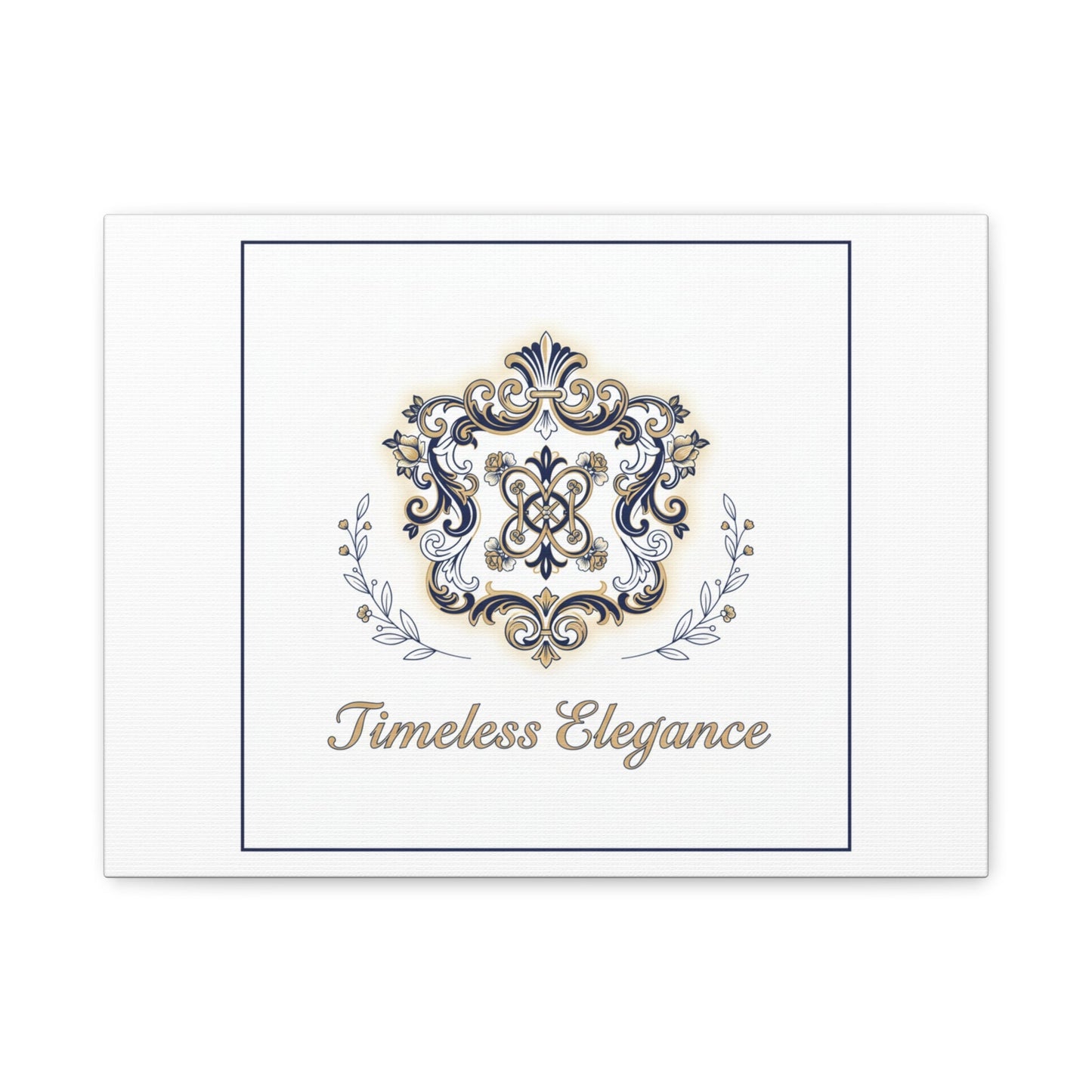 Ornate Brooch Emblem Canvas | Vintage Formalwear Accents, Baroque Print