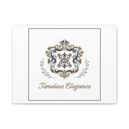 Ornate Brooch Emblem Canvas | Vintage Formalwear Accents, Baroque Print