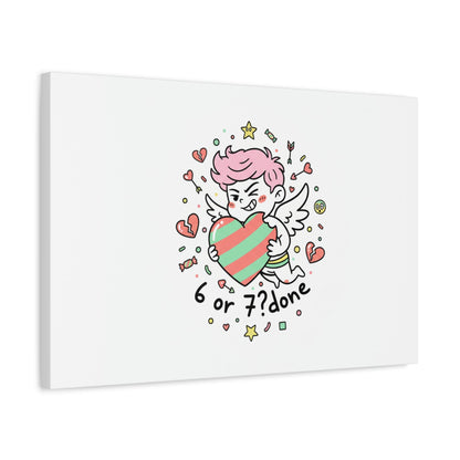 Weird Cupid heart illustration Canvas | Weird Valentine, quirky chaotic love
