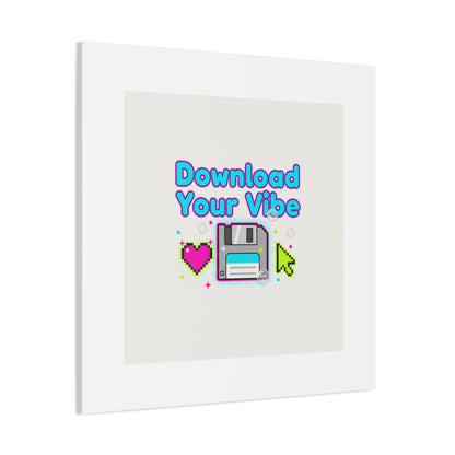 Download Your Vibe Canvas | Y2K Retro Tech, Pixel Floppy Disk Poster