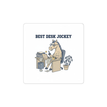 Best Desk Jockey Kiss-Cut Stickers | Workhorse Office Humor, Burnout Parody
