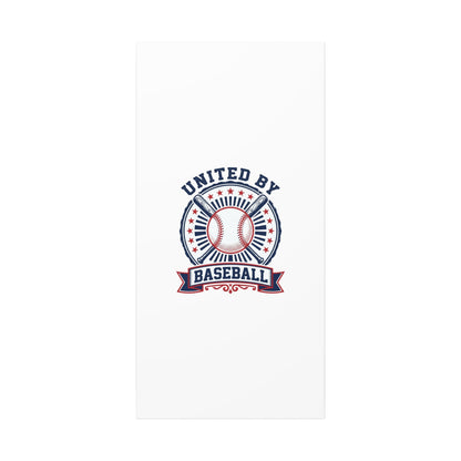 United by Baseball Canvas | Patriotic Baseball Graphic, Red White Blue Wall Art
