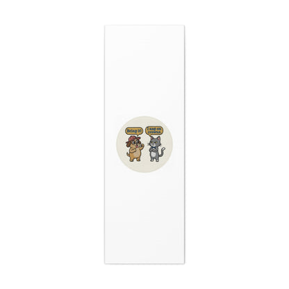 Funny Cat vs Dog Canvas | Pet Rivalry Wall Art