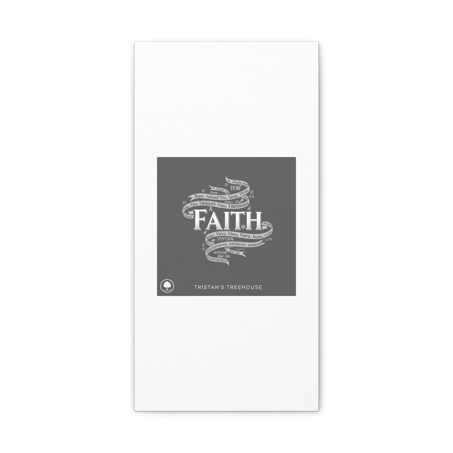 handwritten faith ribbon Canvas | sketch aesthetic, doodle design