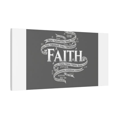 handwritten faith ribbon Canvas | sketch aesthetic, doodle design