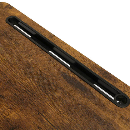 Adjustable Roller Movable Wood Table With Groove For Ipad F360 Rotating Tabletop Mobile Stand Home Office Tray Standing Rolling
