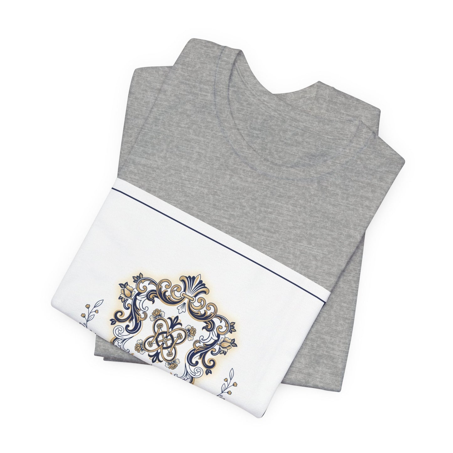Ornate Brooch Emblem Tee | baroque print tee, vintage emblem shirt