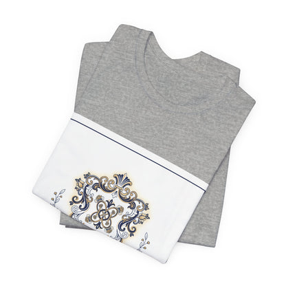 Ornate Brooch Emblem Tee | baroque print tee, vintage emblem shirt