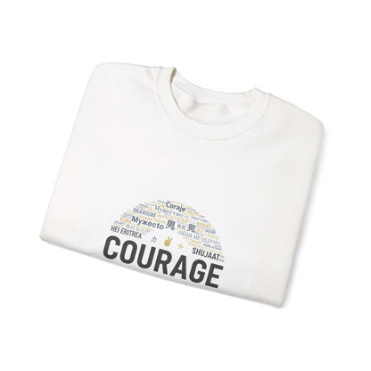 Courage wordcloud Sweatshirt | Fresh Start minimal renewal apparel